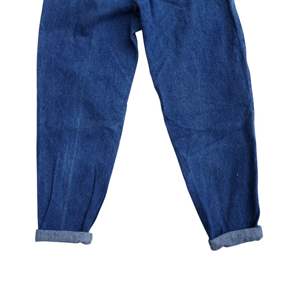 Vintage Lee Blue Jeans Tapered Leg Asymmetric Center Seam 1980s 80s Mom Sz 11 - Picture 9 of 11